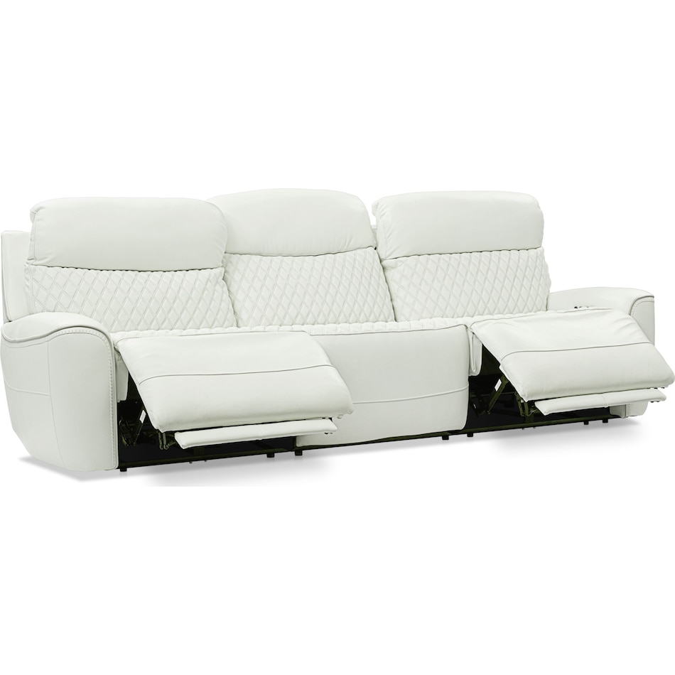 cabrera white power reclining sofa   