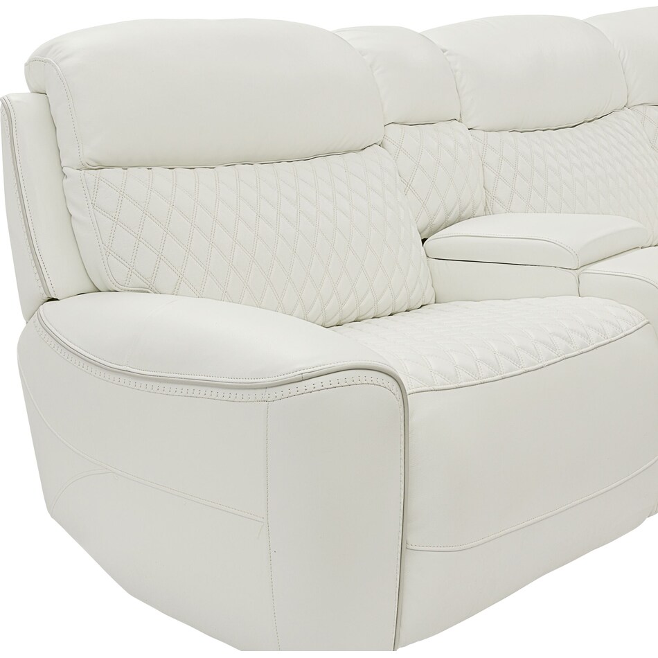 cabrera white power reclining sofa   