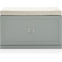 caddie gray entryway bench   