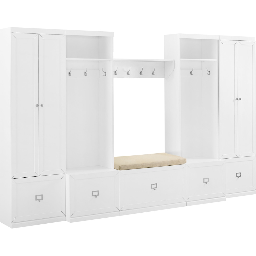 caddie white  pc entryway set   