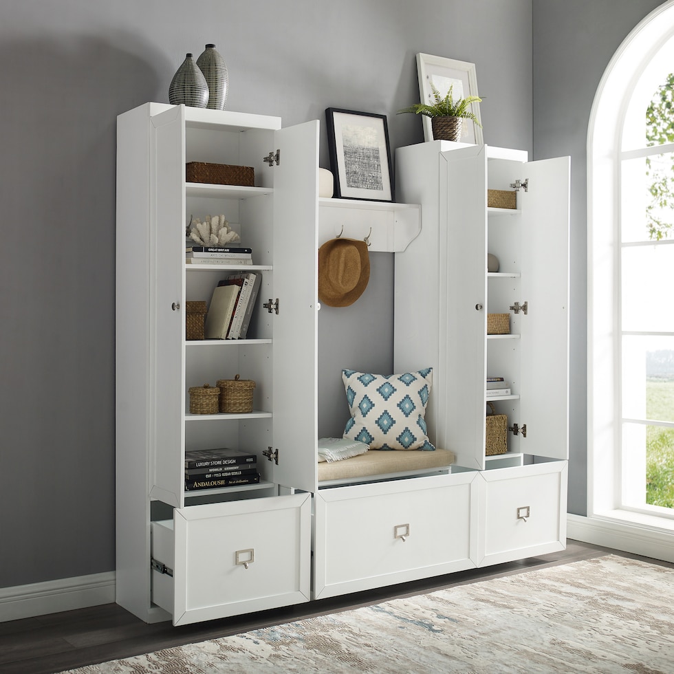 caddie white bench   
