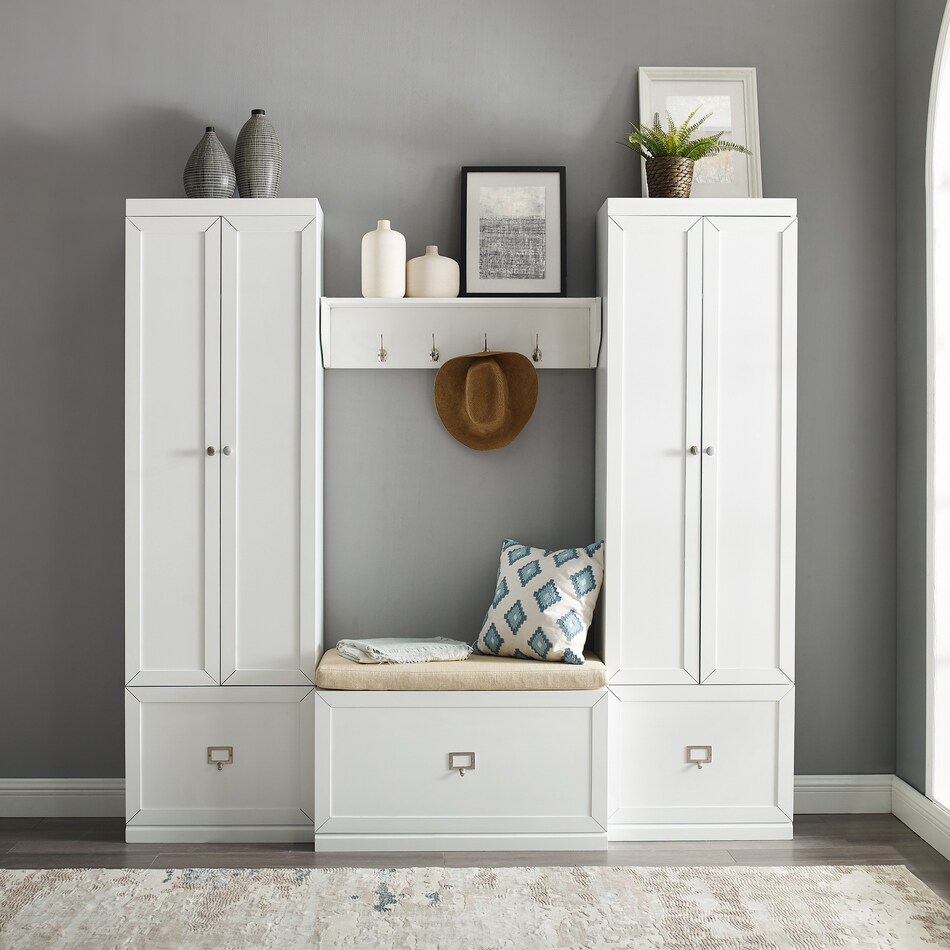 caddie white bench   