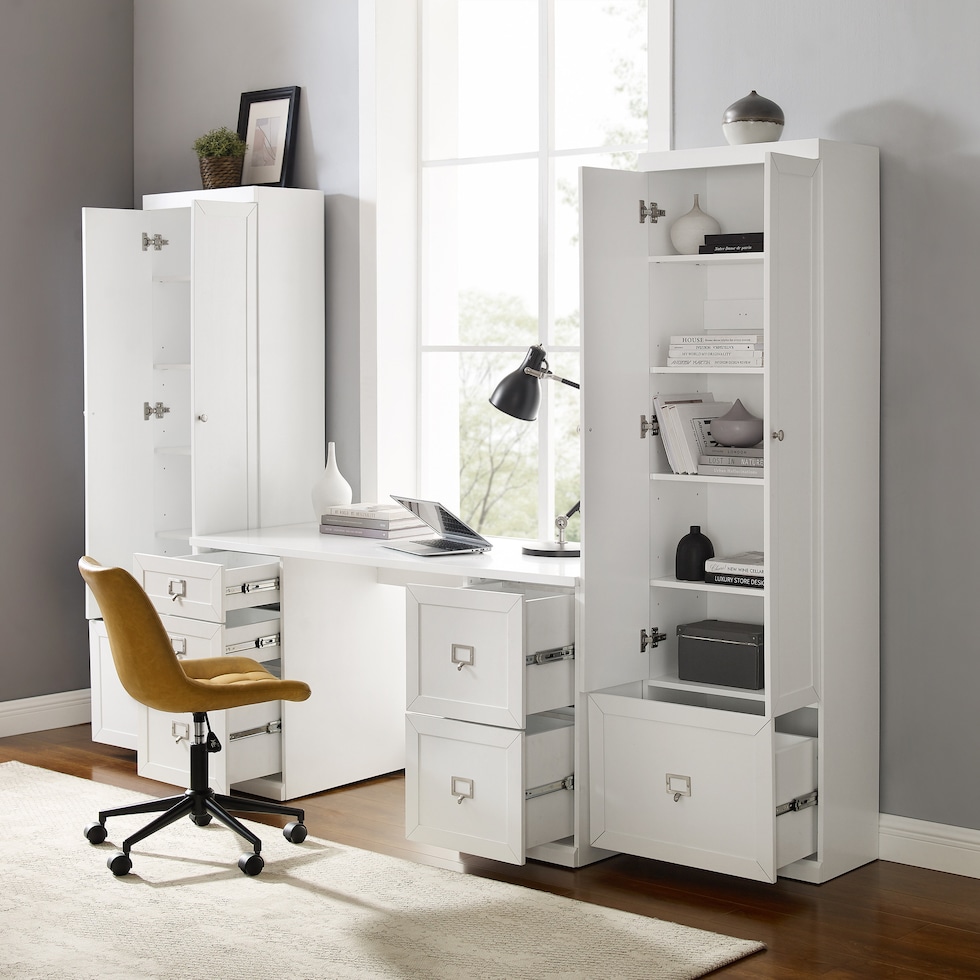 caddie white desk   
