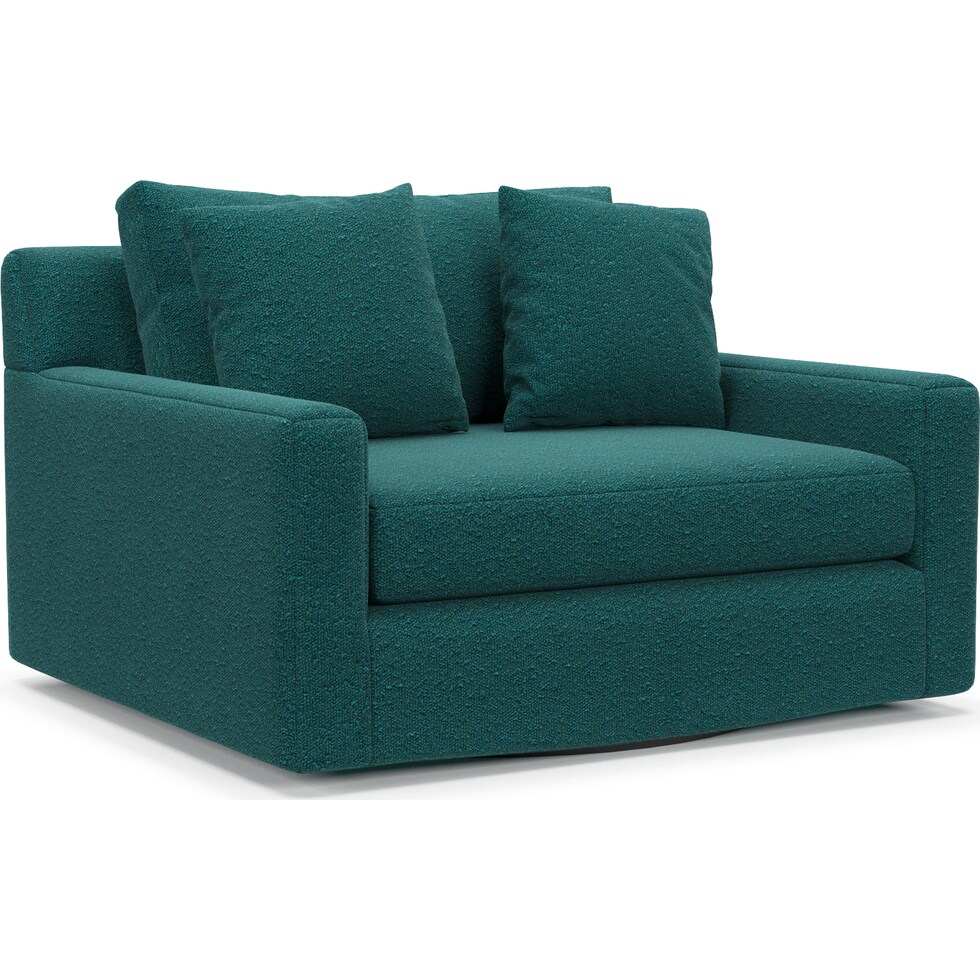 cade blue swivel chair   