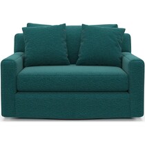 cade blue swivel chair   