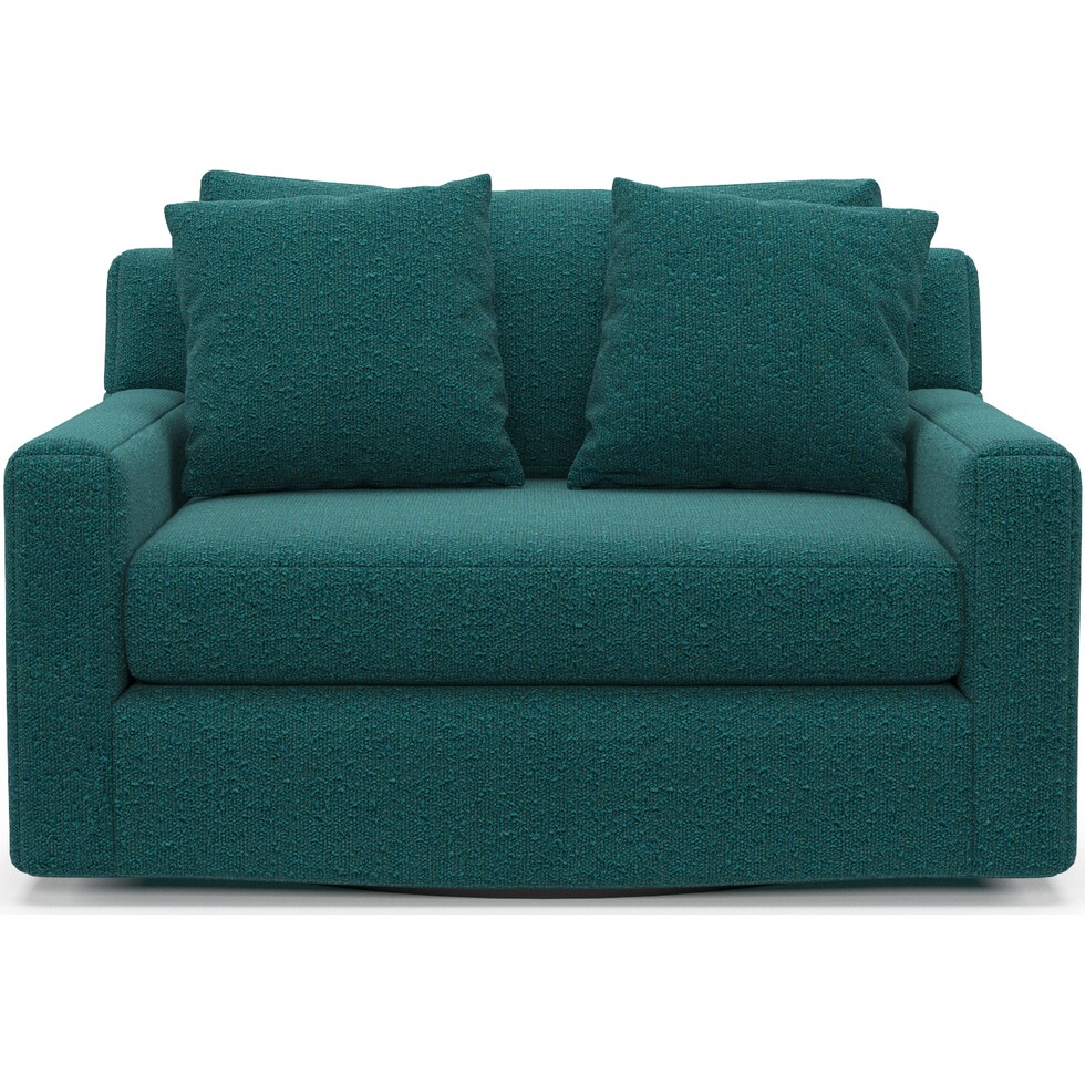 cade blue swivel chair   
