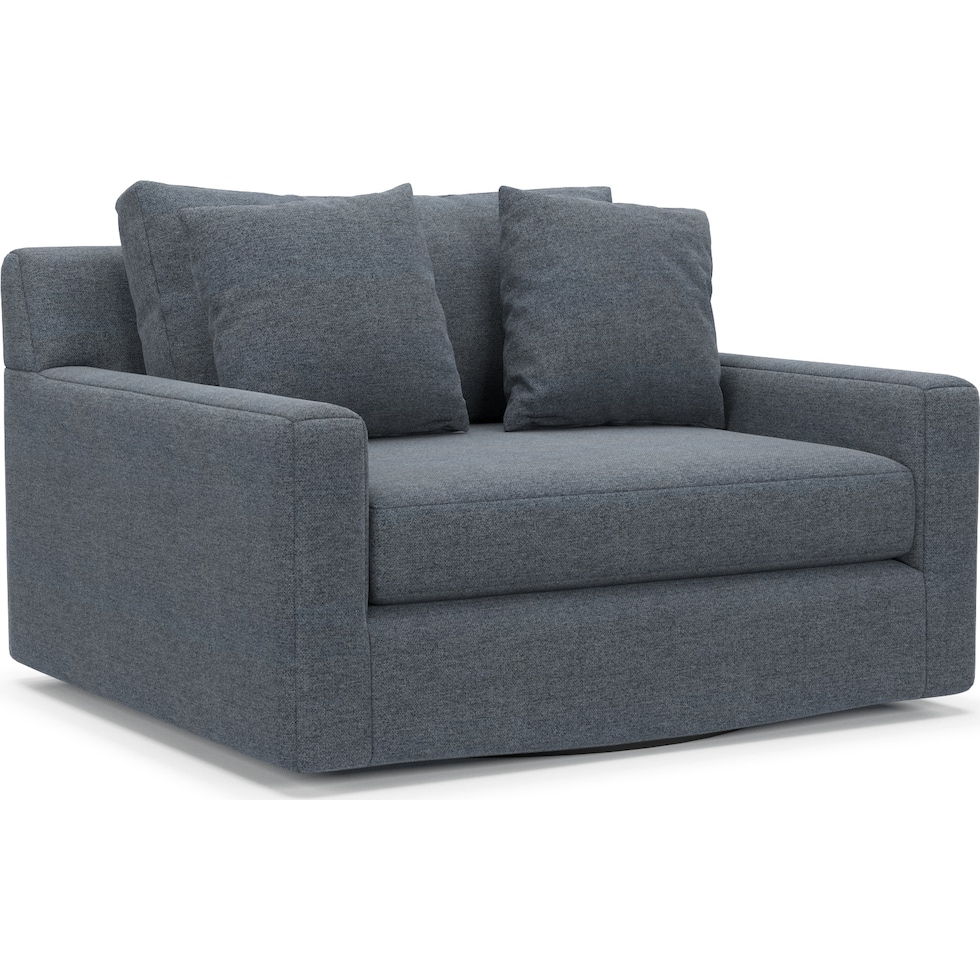 cade blue swivel chair   
