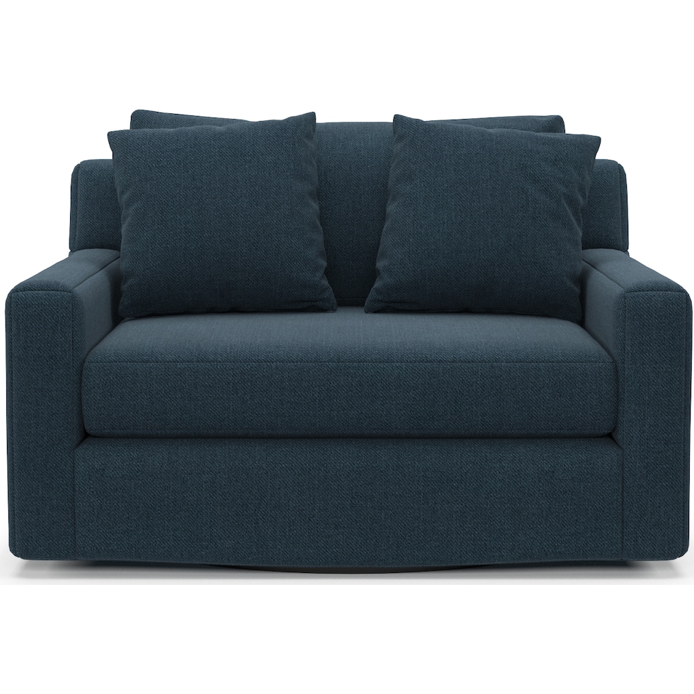 cade blue swivel chair   