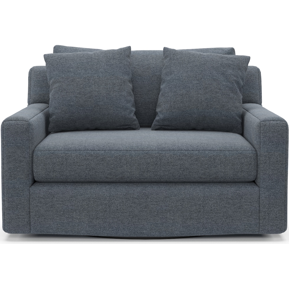 cade blue swivel chair   