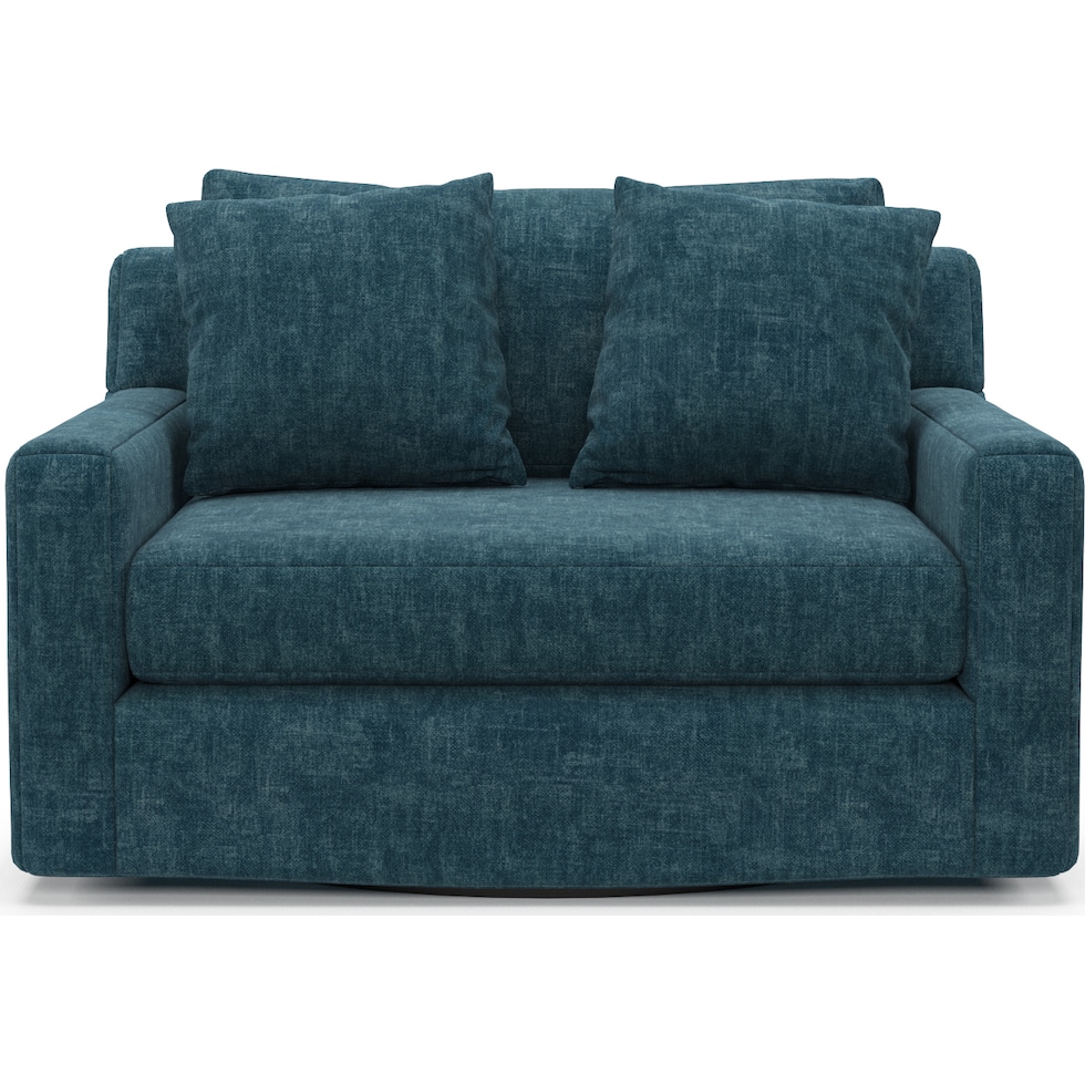 cade blue swivel chair   