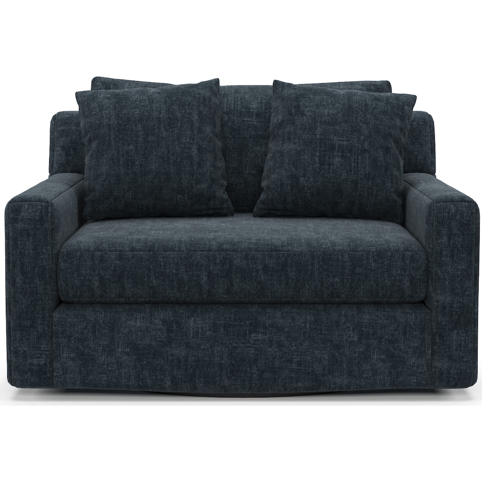 cade blue swivel chair   