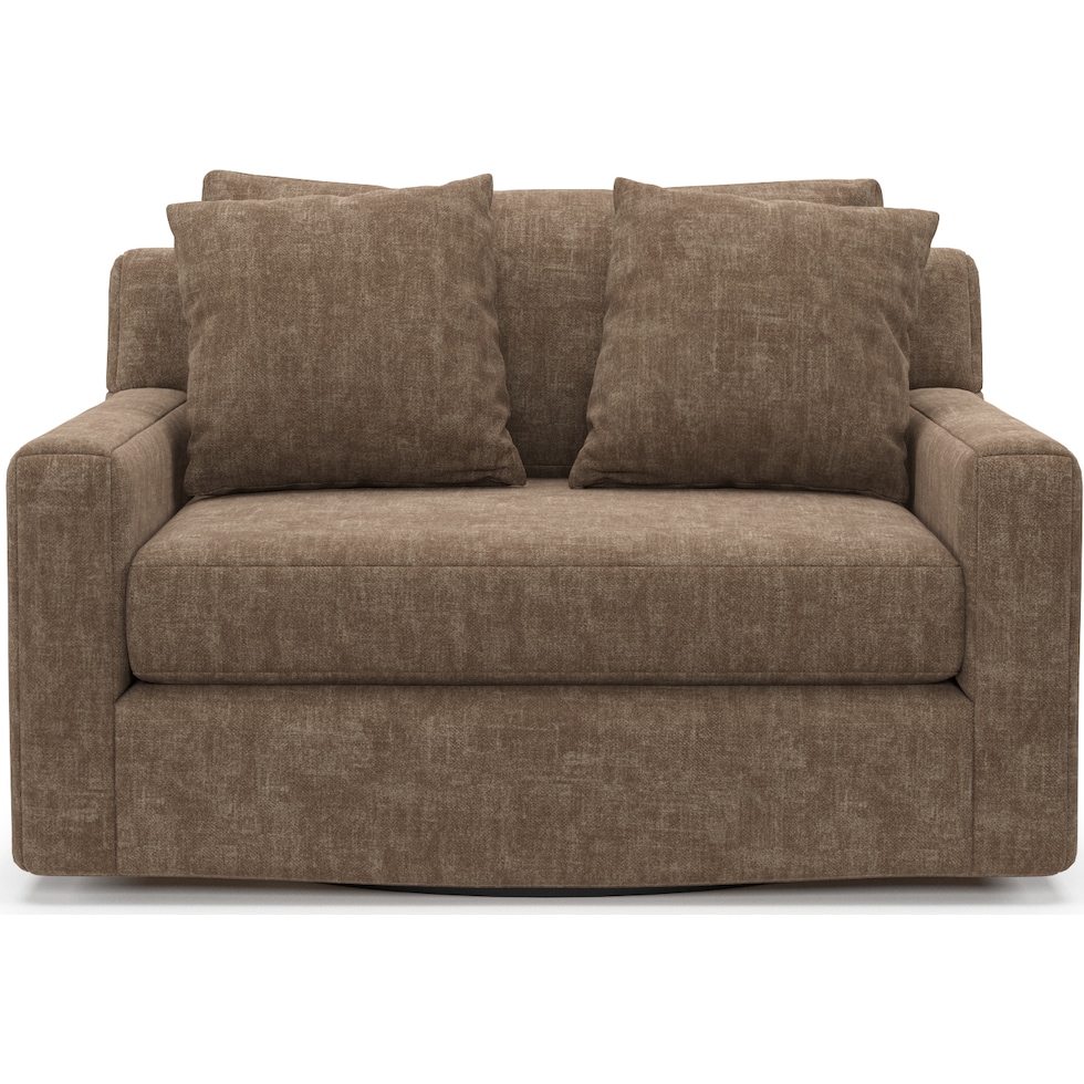 cade dark brown swivel chair   