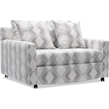 Cade Foam Comfort Accent Swivel Chair - Gray