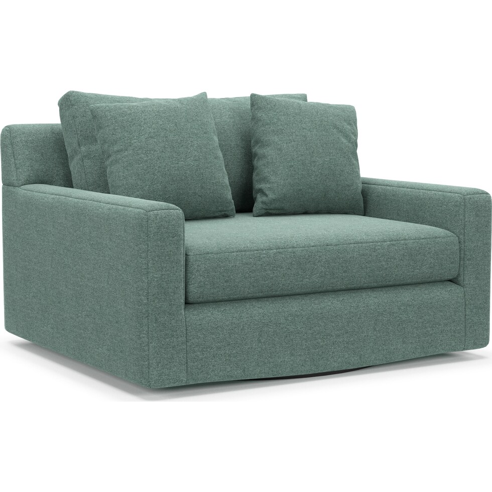 cade green swivel chair   