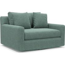 cade green swivel chair   