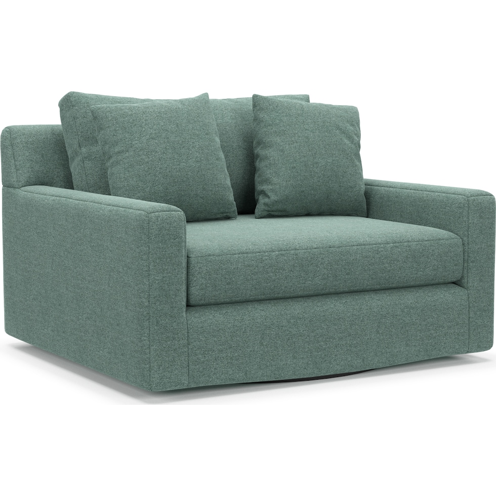 cade green swivel chair   