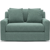 cade green swivel chair   