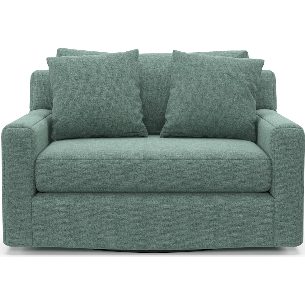 cade green swivel chair   