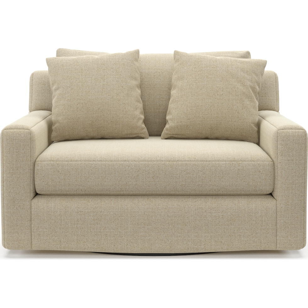 cade light brown swivel chair   