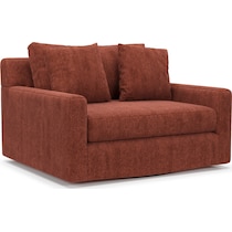 cade orange swivel chair   