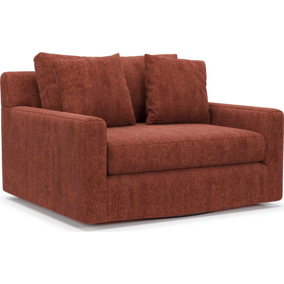 cade orange swivel chair   