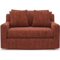 cade orange swivel chair   