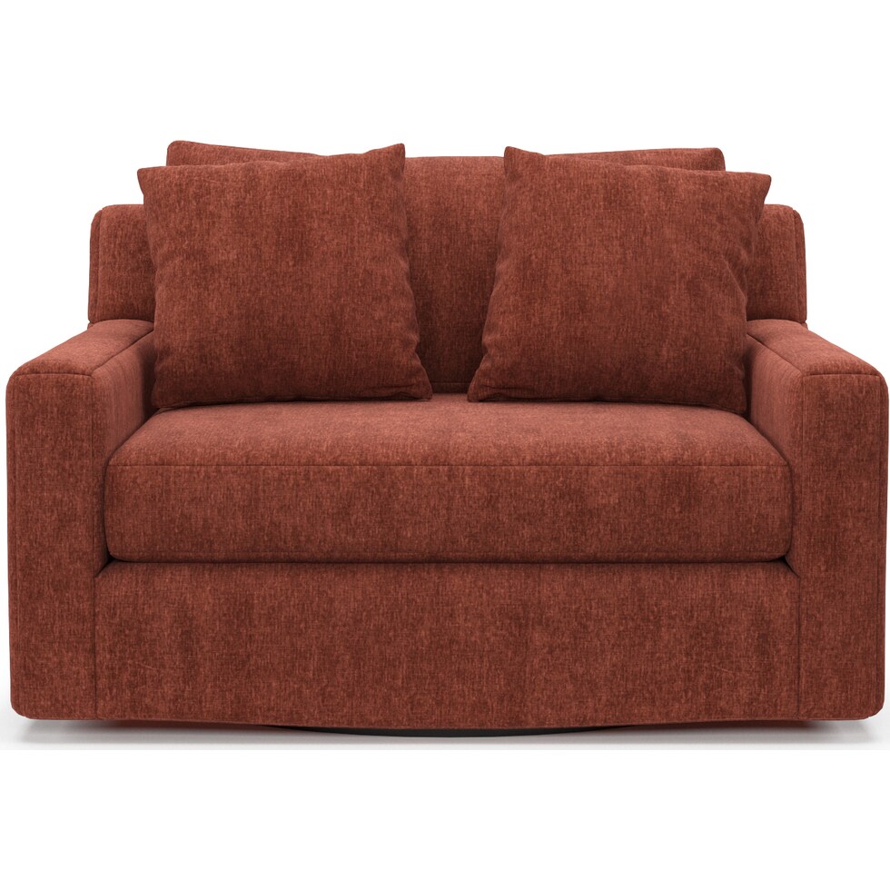 cade orange swivel chair   