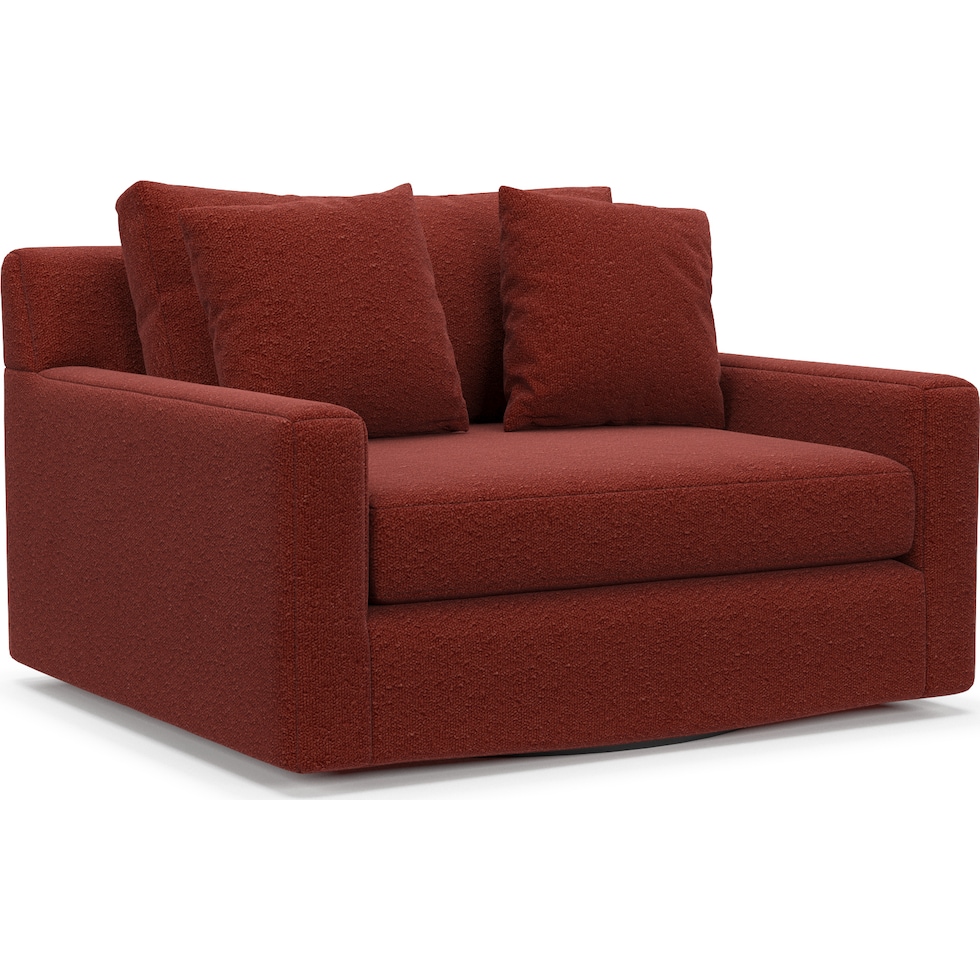 cade red swivel chair   