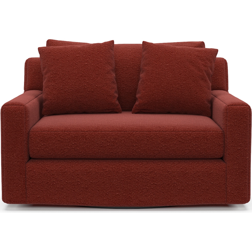 cade red swivel chair   