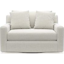 cade white swivel chair   