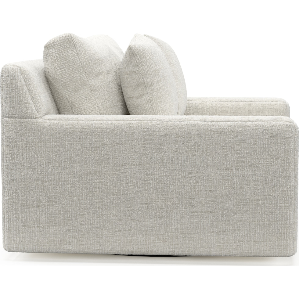 cade white swivel chair   