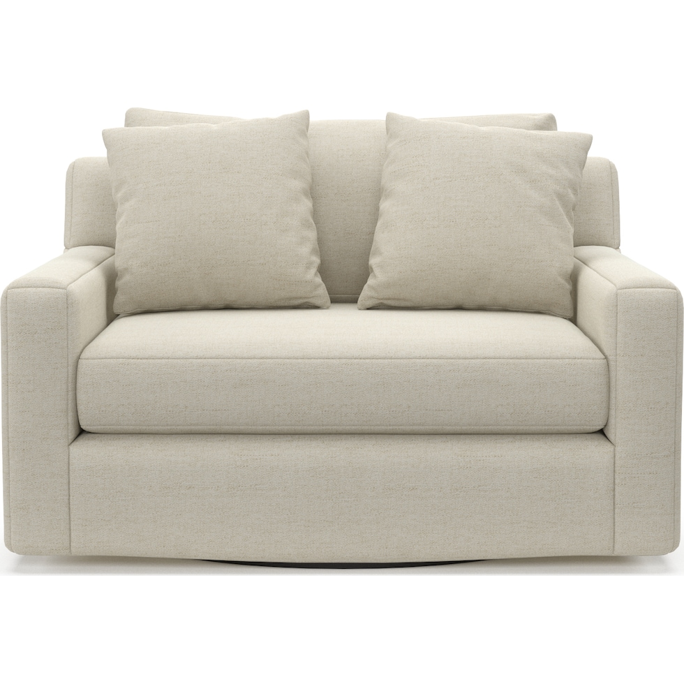 cade white swivel chair   