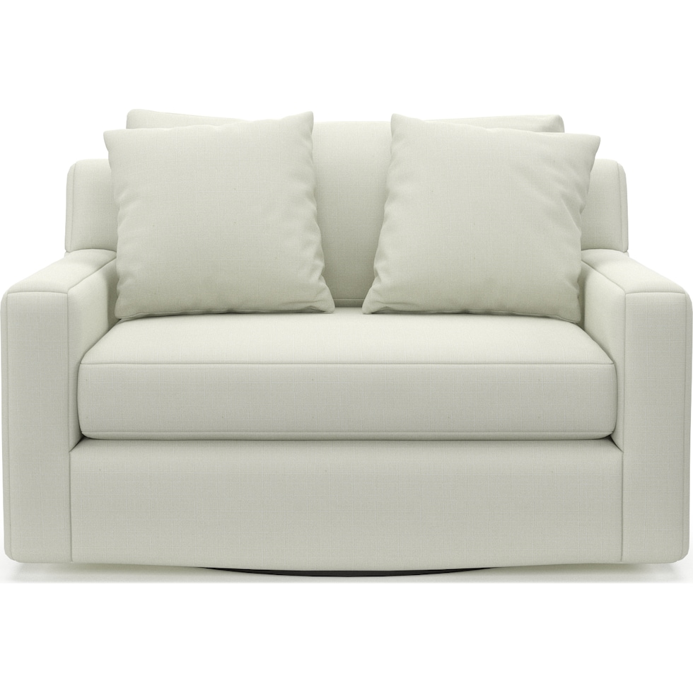 cade white swivel chair   