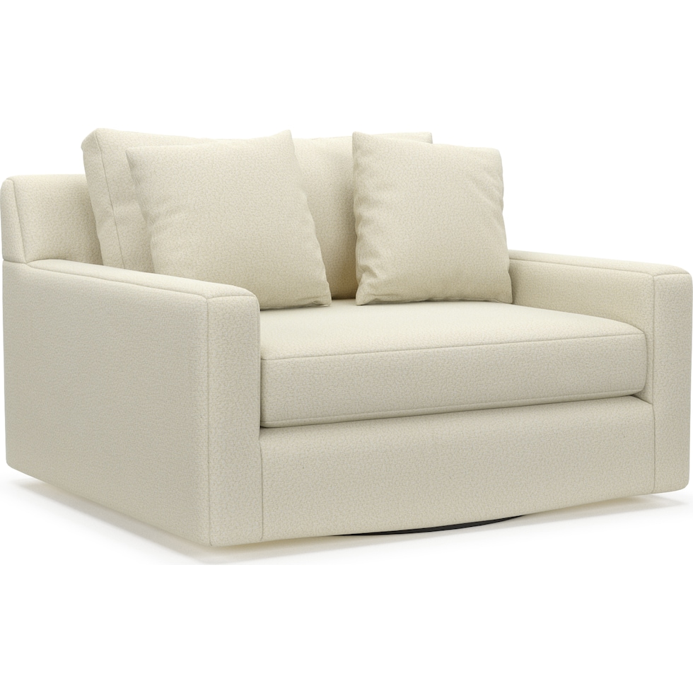cade white swivel chair   