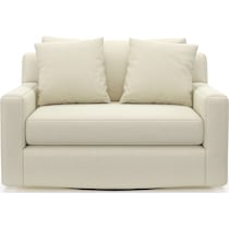 cade white swivel chair   