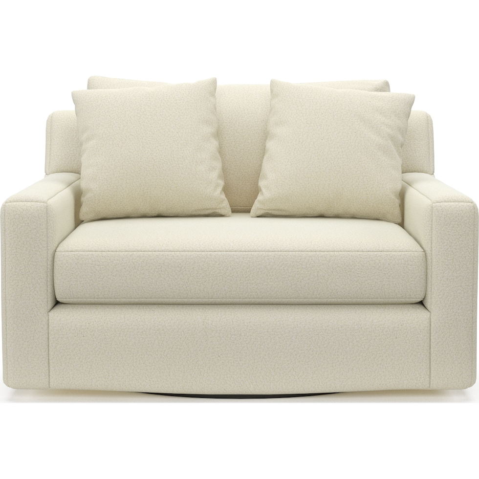 cade white swivel chair   