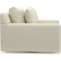 cade white swivel chair   