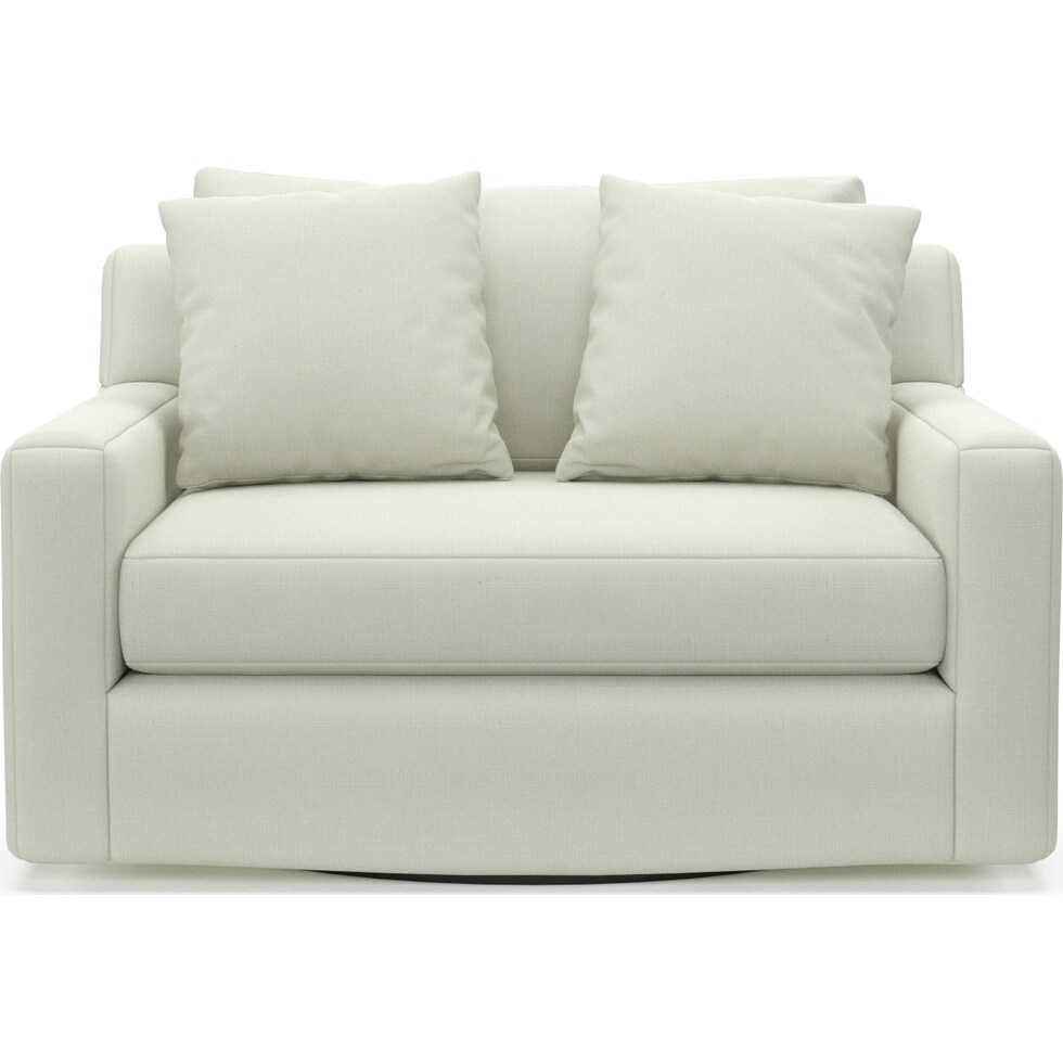 cade white swivel chair   