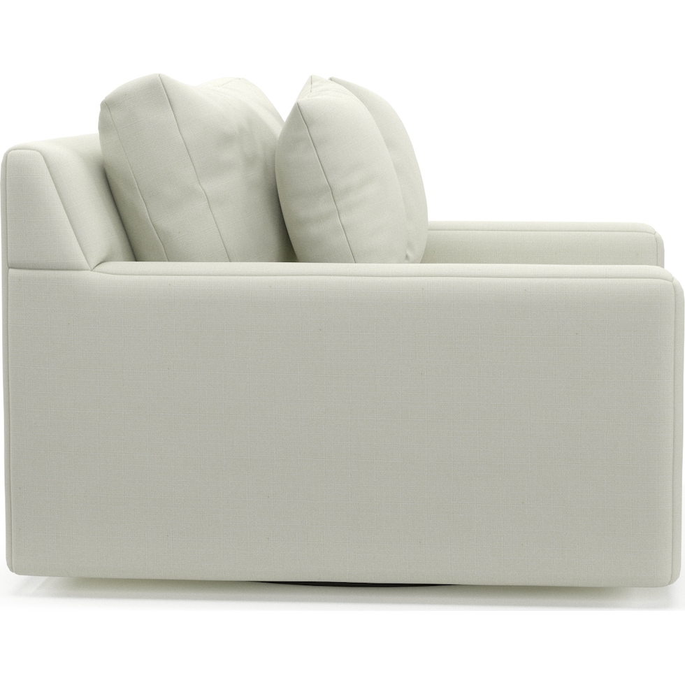 cade white swivel chair   