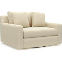 cade white swivel chair   