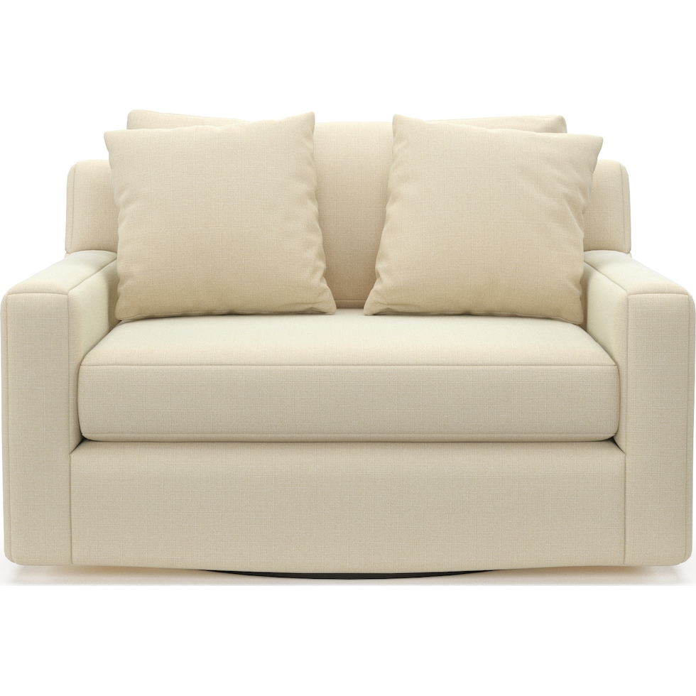 cade white swivel chair   