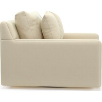 cade white swivel chair   