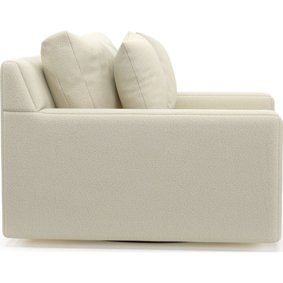 cade white swivel chair   