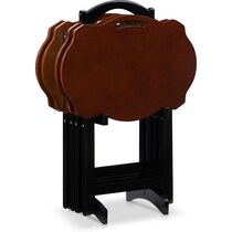 caine dark brown tray table   