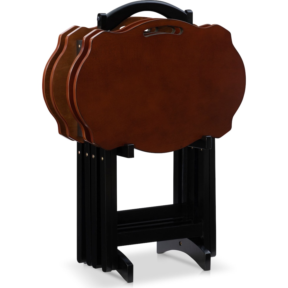 caine dark brown tray table   