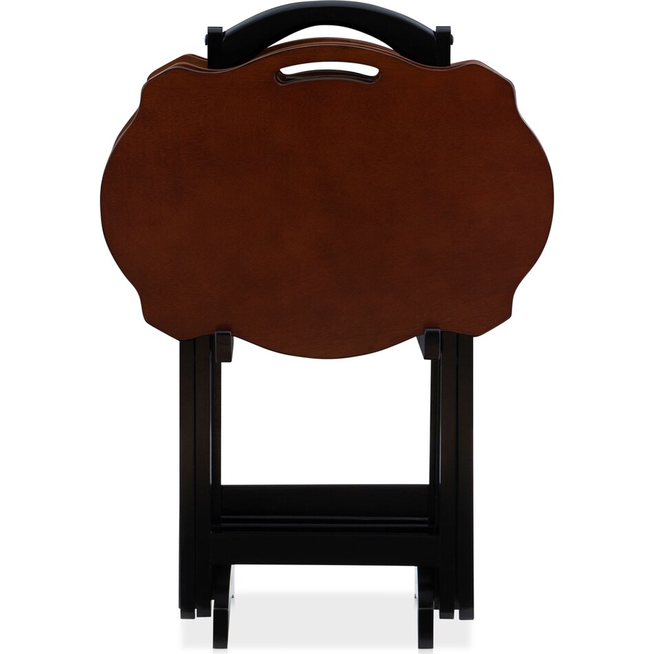 caine dark brown tray table   