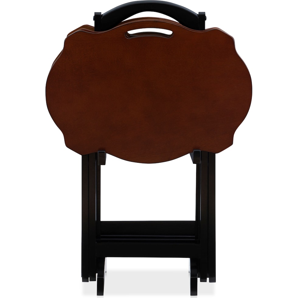 caine dark brown tray table   