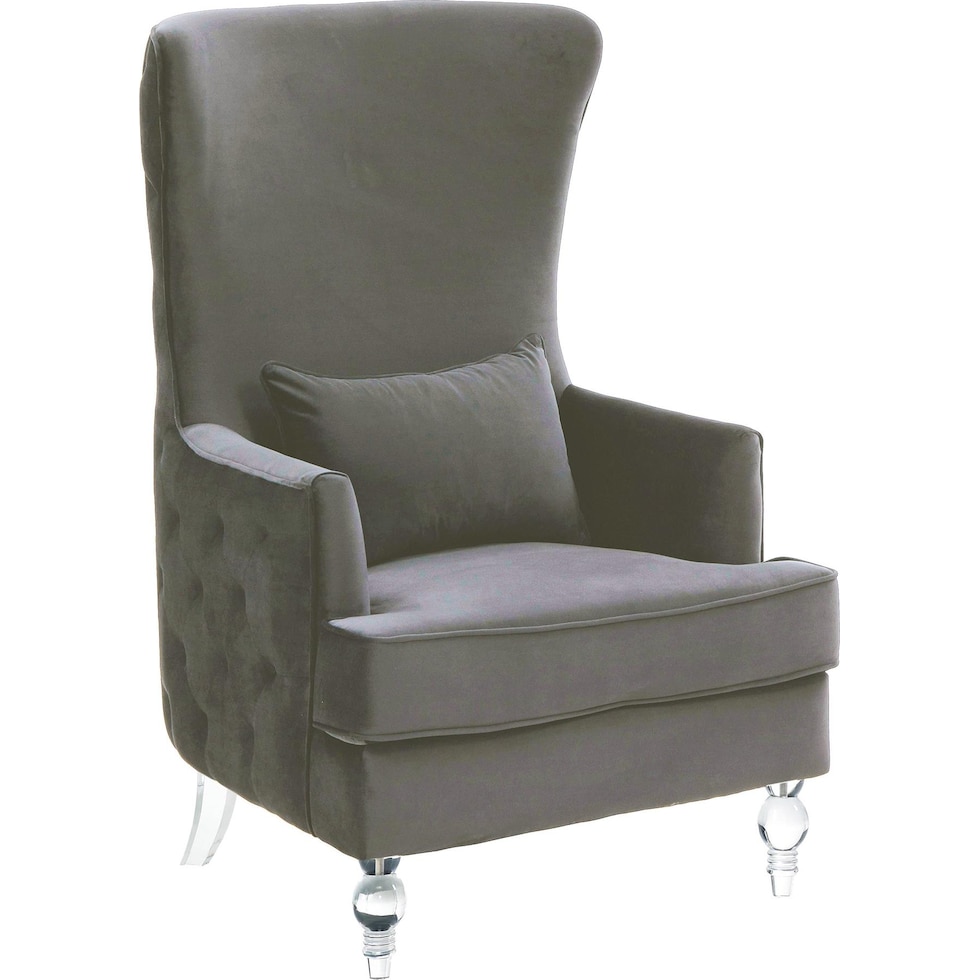 cairo gray accent chair   