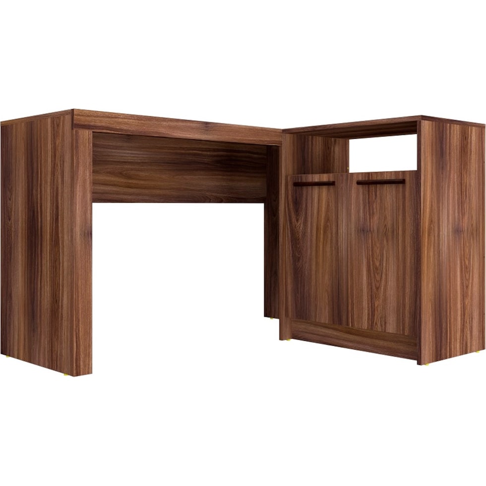 calabria dark brown l shaped desk   