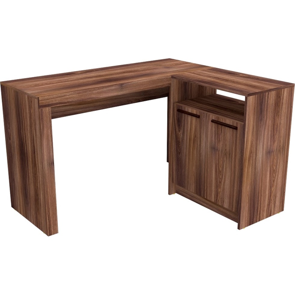 calabria dark brown l shaped desk   